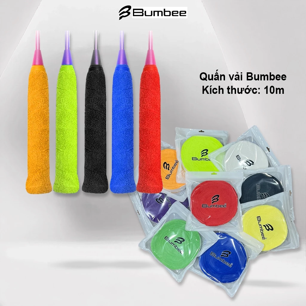 Quấn cán vải cầu lông Bumbee B dài 10m dày dặn thấm hút mồ hôi tay