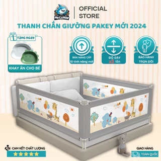 Thanh Chắn Giường Pakey NV2 Nâng Hạ Dạng Trượt Dễ Dàng ,Thanh Chắn Giường Có Khóa Xoáy 2 Chiều, Bọc Xốp An Toàn Cho Bé