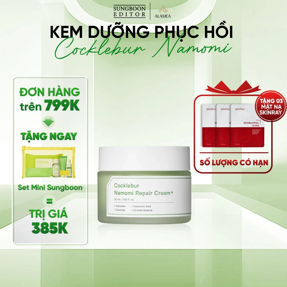 [HÀN QUỐC CHÍNH HÃNG] Kem Dưỡng Trắng Và Cải Thiện Nếp Nhăn Cocklebur Namomi Repair Cream Plus 50ml