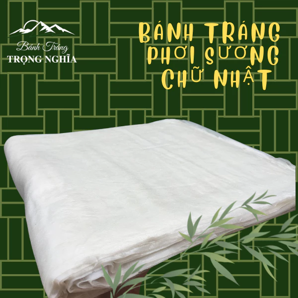 1KG Bánh Tráng phơi Sương Chữ Nhật Bao Dẻo