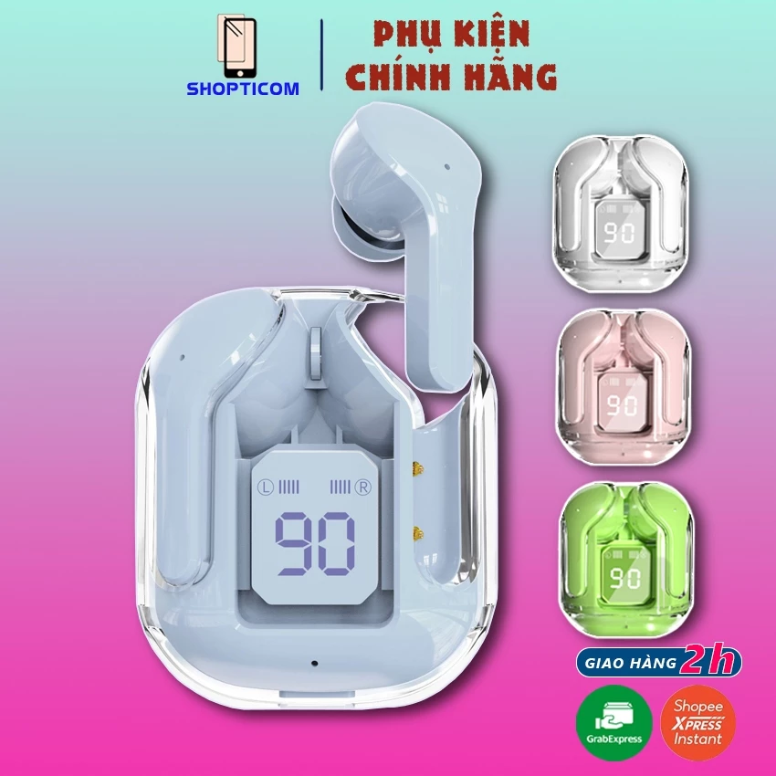 Tai nghe bluetooth không dây KY8 Pro S P kèm vỏ bảo vệ+dây đeo cảm ứng có mic chống ồn nhét tai