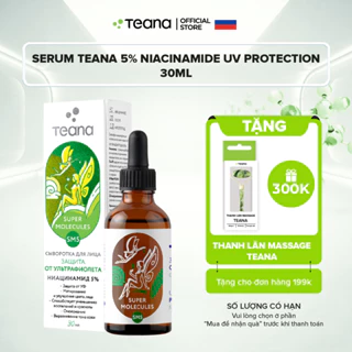 Serum Teana 5% Niacinamide SM5 Super Molecules UV Protection kiềm dầu, ngừa mụn, mờ thâm và bảo vệ da tối ưu - 30ml