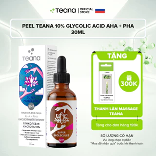 Peel Teana 10% Glycolic SM7 Super Molecules Acid tẩy da chết, giảm mụn và làm sáng da AHA + PHA - 30ml