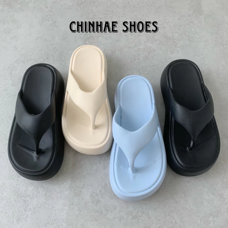 Dép lê kẹp ngón bánh mì xixitao eva siêu nhẹ tăng chiều cao 4cm nhiều màu sắc chống thấm nước thời trang nữ D012