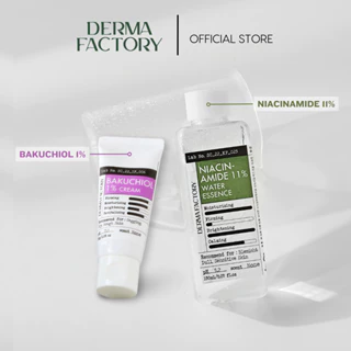 Combo Sáng Da Căng Mịn (Nước tinh chất Niacinamide 11% 150ml + Kem dưỡng  Derma Factory Bakuchiol 1% Cream 30g)