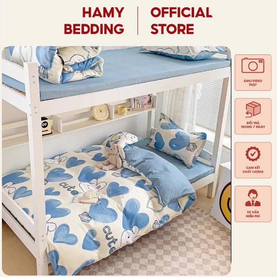 Vỏ chăn, vỏ mền kí túc xá lồng được ruột kích thước 1m2x2m, dùng cho giường đơn ,giường tầng,nhỏ gọn