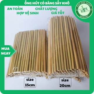 [Combo 10 bó] 1000 ống hút cỏ bàng khô (grass straws)