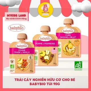 [DATE T12.2024] Trái Cây Nghiền Hữu Cơ BABYBIO Pháp Túi 90g Cho Bé Từ 6 Tháng Tuổi