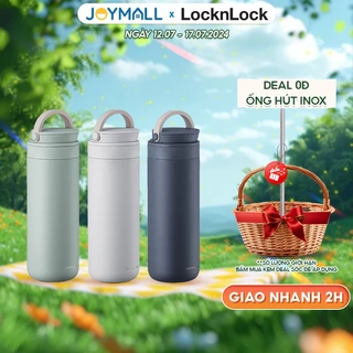 Bình giữ nhiệt LocknLock 475ml Metro Two Way LHC4274 - Hàng chính hãng, có quai xách, đế silicone chống trượt - JoyMall