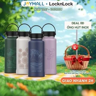 Bình giữ nhiệt LocknLock x Việt Nam phiên bản đặc biệt 897ml LHC4160 kèm cọ rửa và ống hút đầu Silicone - JoyMall