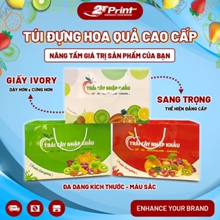 Túi Giấy Đựng Hoa Quả, Đựng Trái Cây Nhập Khẩu, Đủ Màu Túi Sang Trọng, Chất Liệu Cứng Cáp, Dành Cho Giỏ 1kg, 3kg, 5kg