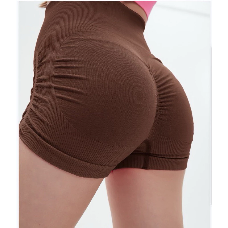 Quần short thể thao tập GYM chun nhún hàng QC dệt kim