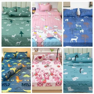 Bộ ga gối Cotton poly họa tiết siêu đáng yêu (nhiều kích thước); Set ga gối 3 món giá rẻ.