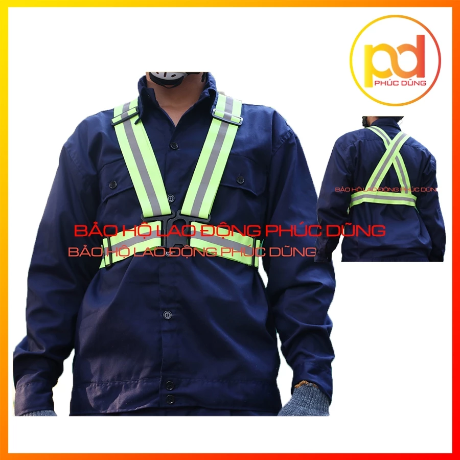 Dây đai phản quang co dãn khóa chữ A cho xây dựng thi công trình phượt bảo hộ ban đêm