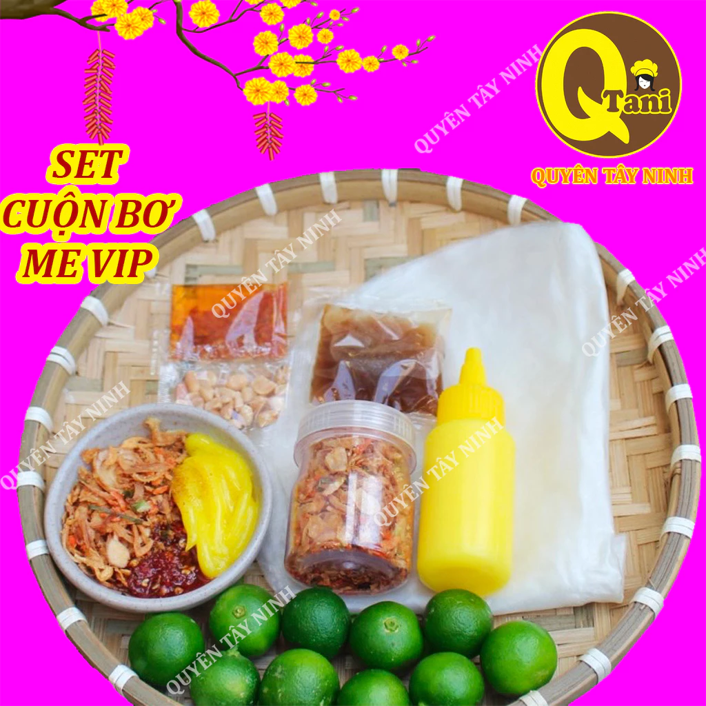 Bánh Tráng Dẻo Cuôn Bơ Me Vip, Muối Bò Bơ Béo, Muối Sặc Sốt Tắc | Bánh Tráng Quyên Tây Ninh