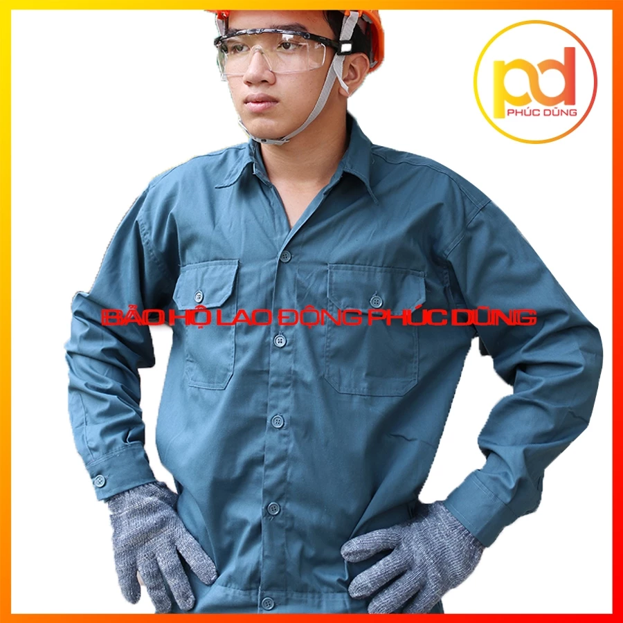 Áo bảo hộ lao động nam công nhân giá rẻ dài tay - chất Vải Hàn Quốc Thoáng Mát độ bền cao Thấm Hút Mồ Hôi Co Giãn