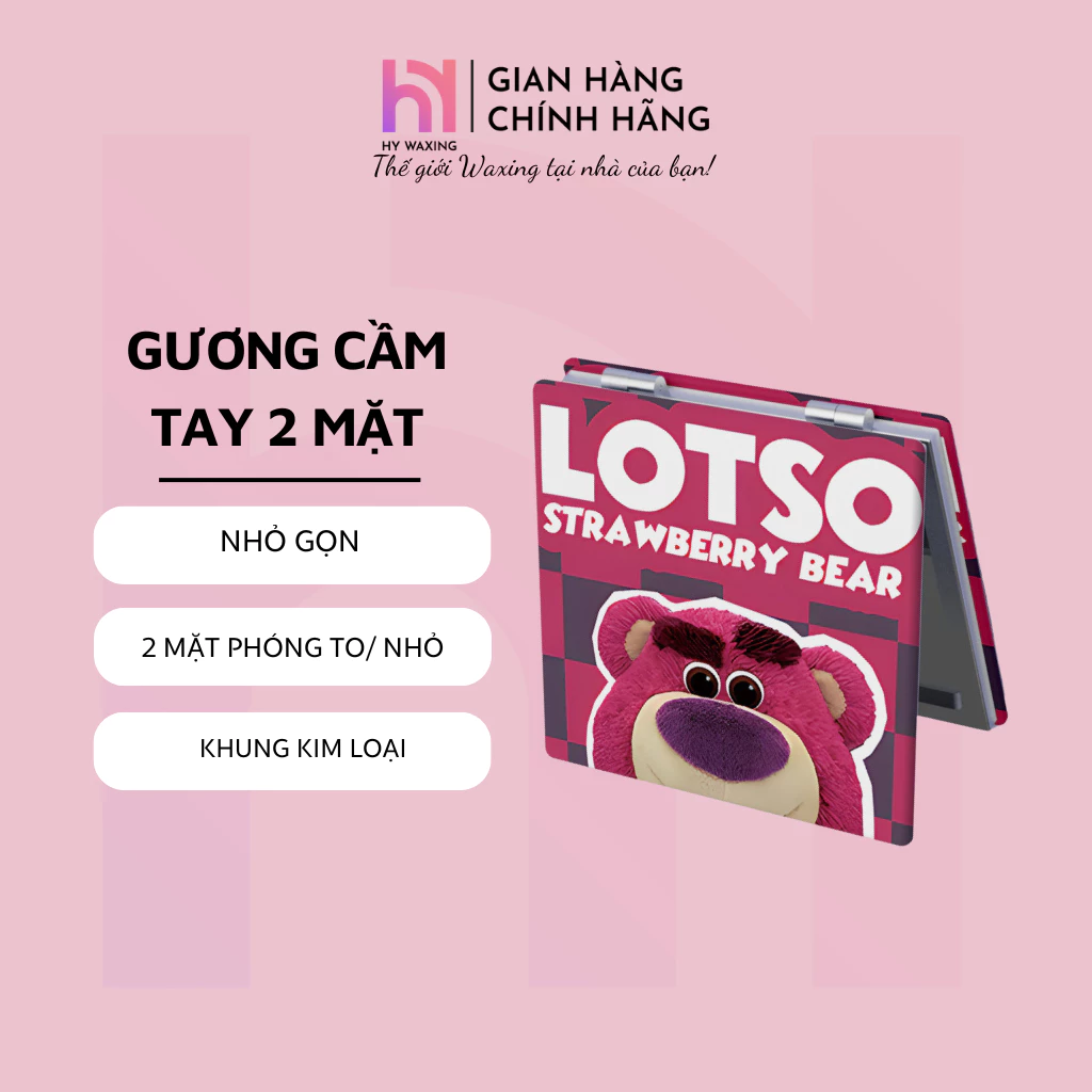Gương Cầm Tay Mini HYWAXING 2 Mặt Dạng Gập Thiết Kế Dễ Thương Dùng Trang Điểm Tiện Lợi Đem Theo