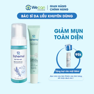 [COMBO HỖ TRỢ GIẢM MỤN TOÀN DIỆN] Gel Giảm Mụn Sensitive 20gr & Bọt Rửa Mặt Sạch Sâu, Ngừa Mụn 150ml