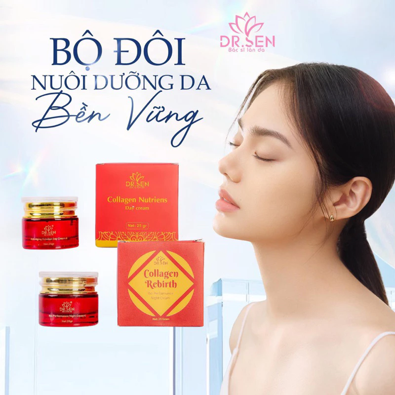 {Mới Nhất }Combo Dưỡng Trắng Da ,Chống Nắng,Phục Hồi Ngày -Đêm Dr Sen {Senspa}( Tặng nạ )