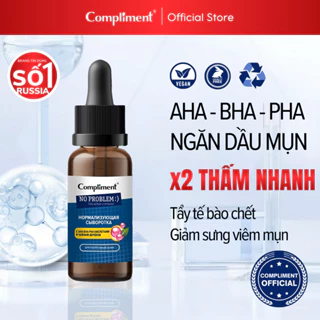 Serum Se Khít Lỗ Chân Lông Compliment AHA BHA PHA - Tinh Chất Dưỡng Giảm Sưng Viêm Mụn Kiềm Dầu 27ml