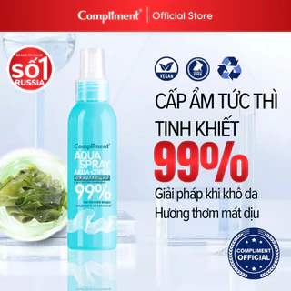 Xịt Khoáng Dưỡng Ẩm Compliment Aqua Spray 99% Phục Hồi Giảm Nhanh Mệt Mỏi, Hương Mát Dịu 200ml