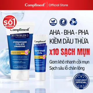 Bộ Chăm Sóc Da Mặt Kem Giảm Thâm Chấm Mụn Compliment Smoothe 25ml & Sữa Rửa Mặt Da Dầu Mụn 200ml