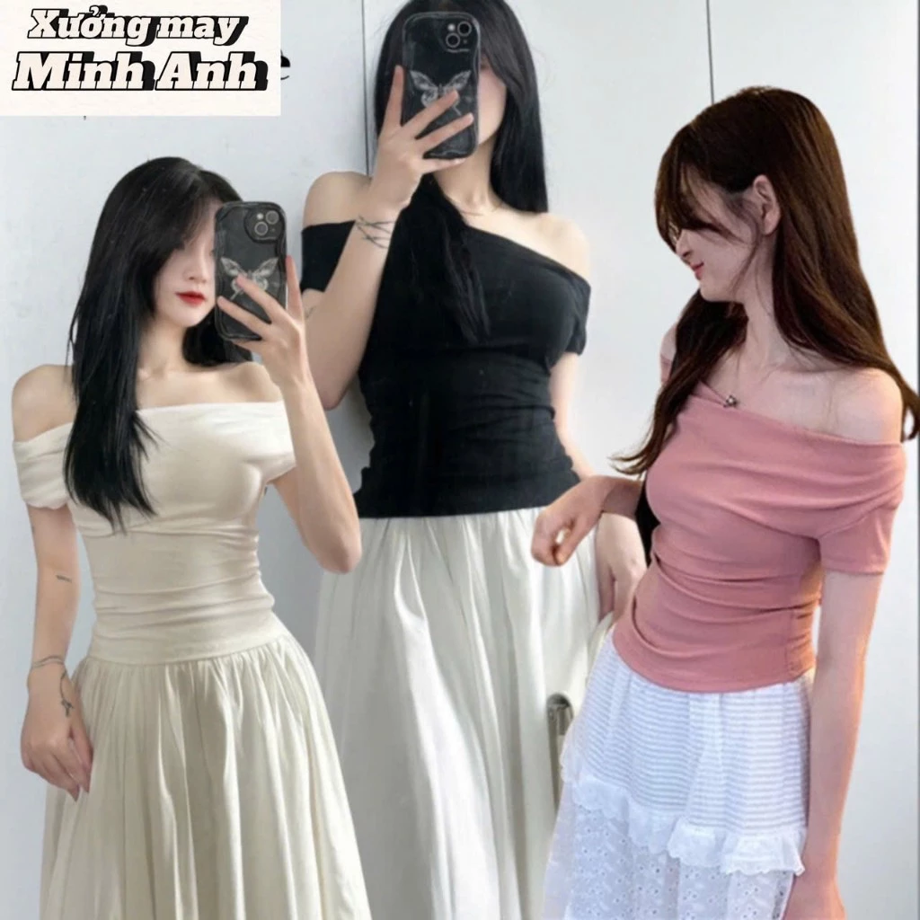 ÁO THUN TRỄ VAI CHẤT COTTON ZIP SIÊU MỀM MÁT CÓ BIGSIZE MÃ 855