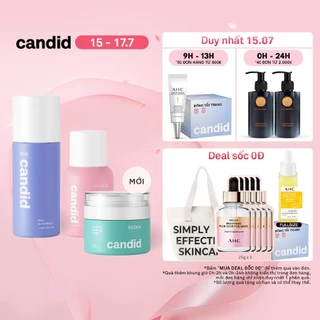 Bộ Ba Sản Phẩm Tái Tạo Và Phục Hồi Làn Da Candid Retinol 1.0% 30ml & Kem Dưỡng B5 Cica 50ml & Hoạt Chất BHA 100ml