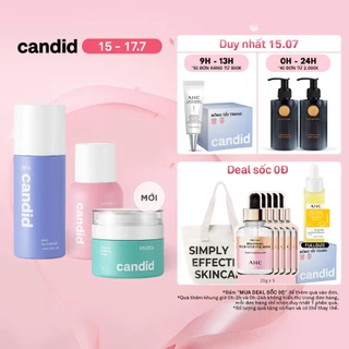 Bộ Ba Sản Phẩm Tái Tạo Và Phục Hồi Làn Da Candid Retinol 0.5% 30ml & Kem Dưỡng B5 Cica 50ml & Hoạt Chất BHA 100ml