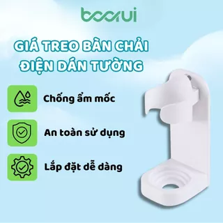 Giá treo bàn chải điện boorui chất liệu ABS an toàn tiện lợi dễ lắp đặt