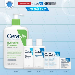 Bộ sản phẩm CeraVe làm sạch & dưỡng ẩm toàn thân dành cho da thường & da khô