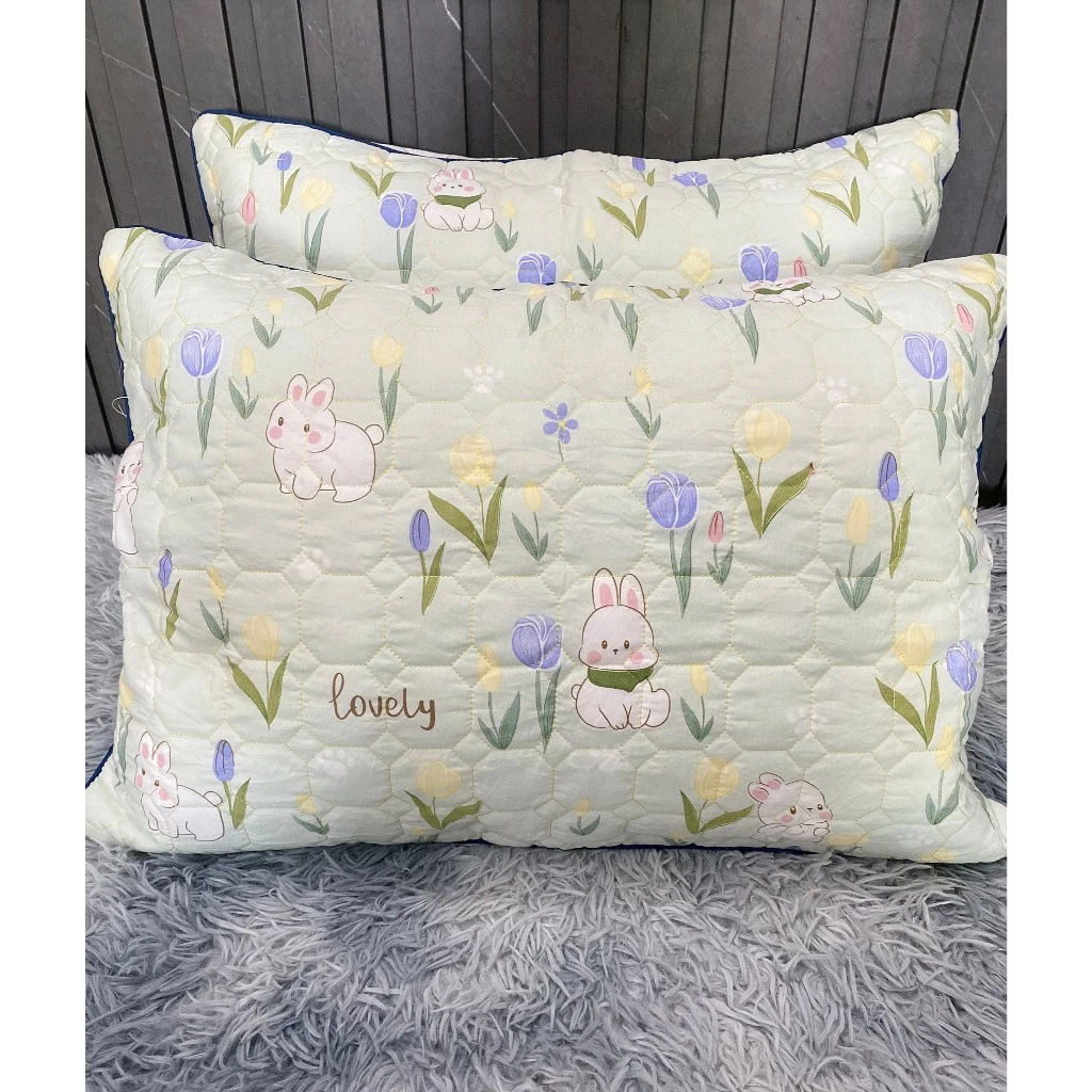 Vỏ gối nằm cotton đũi sơ đậu nành , vỏ gối nằm trần bông dày dặn kích thước 45x65cm được chọn mẫu_5sbedding