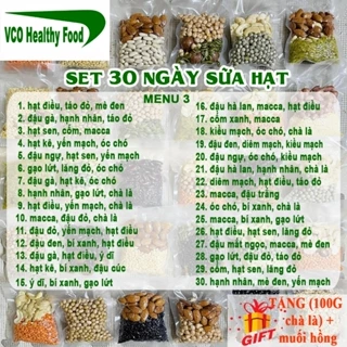 SET MIX HẠT LÀM SỮA 1 NGÀY, 14 NGÀY, 30 NGÀY , NẤU SỮA HẠT, CHÁO ĂN DẶM