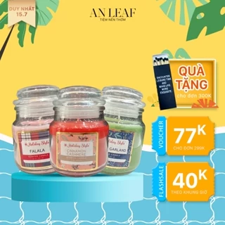 Nến thơm phòng An Leaf Holiday Styles 85g giao diện mới, lưu mùi hương lâu, giúp thư giãn, cải thiện giấc ngủ