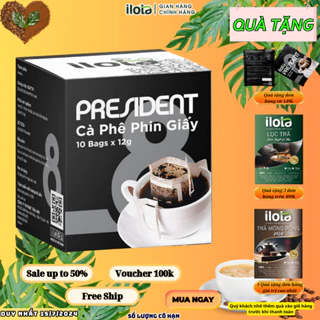 Cà phê phin giấy 100% Arabica đặc sản Specialty coffee nguyên chất rang mộc ILOTA hộp  10 gói x 12gr