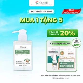 Gel rửa mặt cho da dầu, mụn Cobote làm sạch dịu nhẹ, cân bằng độ ẩm cho da 30ml/150ml