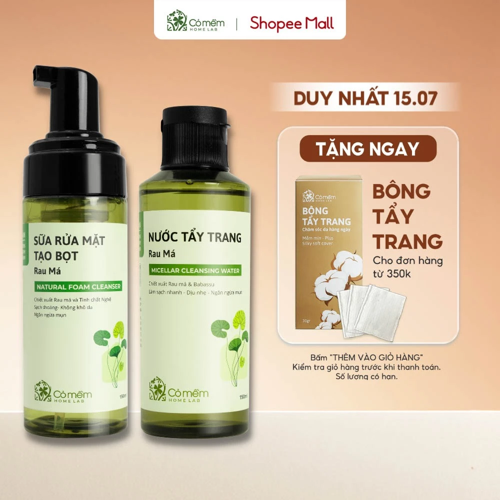 Bộ Chăm Sóc Da 2 Bước Nước Tẩy Trang Và Bọt Rửa Mặt Mọi Loại Da 300gr