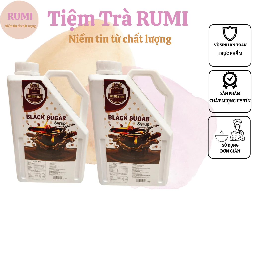 siro đường đenSiro đường đen Hàn Quốc can 2.5kgnguyên liệu làm trà sữa