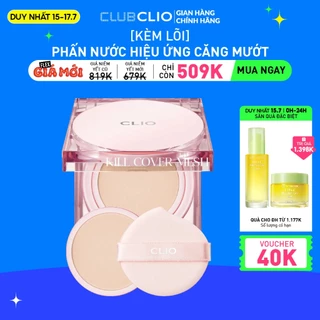 [Voucher 40K][Duy nhất 16.7] Phấn Nước Căng Mướt Da Clio Kill Cover Mesh Glow Cushion SPF50+, PA++++ 15g (tặng kèm lõi)