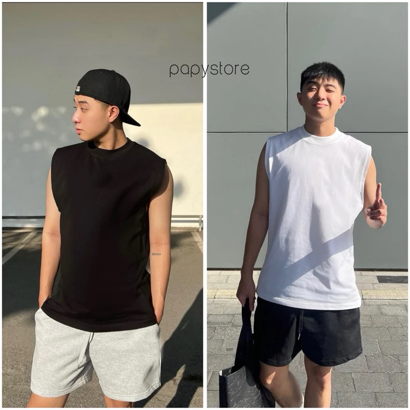 Áo Tanktop layer/Ba lỗ trơn Unisex Nam,Nữ