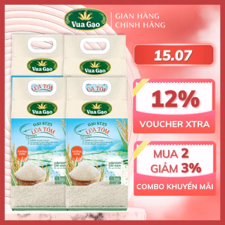 Combo 4 Túi Gạo ST25 Lúa Tôm 5kg – Thương hiệu Vua Gạo - Tổng 20kg