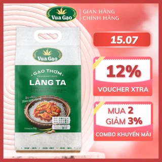 Gạo Thơm Làng Ta - Chính Hãng Vua Gạo - Túi 5kg (Cam kết date mới)