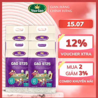 Combo 4 Túi Gạo ST25 5kg – Thương hiệu Vua Gạo - Gạo Ngon Nhất Thế Giới 2023