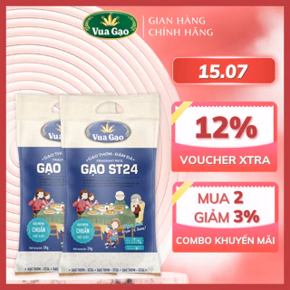 Combo 2 Túi Gạo ST24 Đậm Đà 2kg - Vua Gạo (Tổng 4kg)