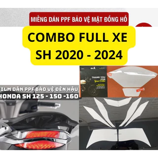 Combo Full xe SH 2020-2024 .  miếng dán PPF xe SH 125-150-350 , bảo vệ xe honda SH 2020- 2023 chống trầy xước tối đa.
