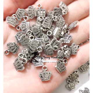 Charm Vương miện dẹp trang trí vòng tay, trang sức handmade