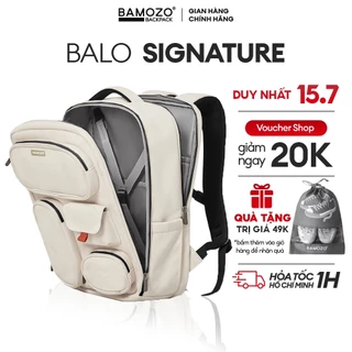 Balo laptop 15,16 inch chống sốc Bamozo Signature Backpack, Cặp đi học nam balo du lịch nhiều ngăn trượt nước tốt