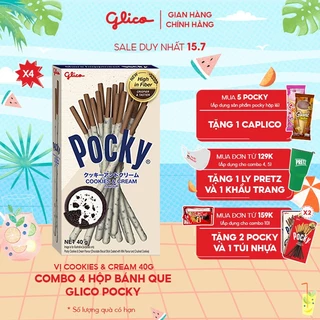 Combo 4 hộp Bánh que Glico Pocky vị Cookies & Cream 40gr