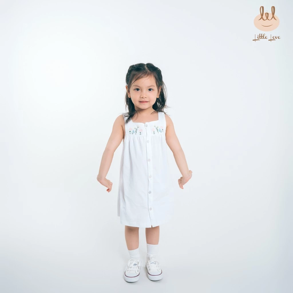 váy ba lỗ litte chất cotton cho bé 6m-5y