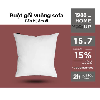 Ruột Gối Vuông 50x50cm 100% Gòn Bi (Polyester Balls), Vải Bọc Cotton Tiêu Chuẩn - 1988 Home Up